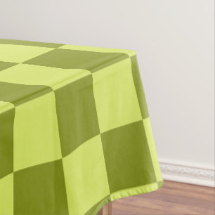 Toalha De Mesa Xadrez em Verde Oliva Lima
