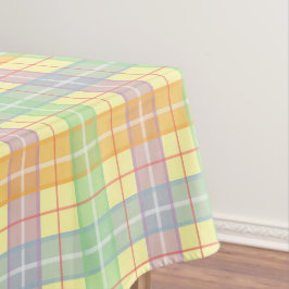 Toalha De Mesa Xadrez Escocês Amarelo