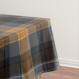 Toalha De Mesa Xadrez Escocês Âmbar Fumê Moderno
