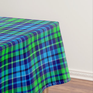Toalha De Mesa Xadrez Escocês Azul e Verde Azul Marinho 