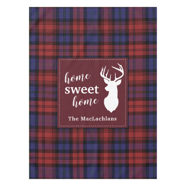 Toalha De Mesa Xadrez Natal MacLachlan Personalizado Tartan (Frente)