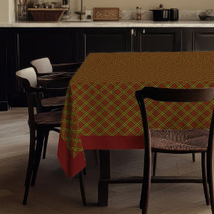 Toalha de Mesa Xadrez Outono Elegante Estilo Xadre