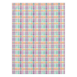 Toalha De Mesa Xadrez Pastel Suave 