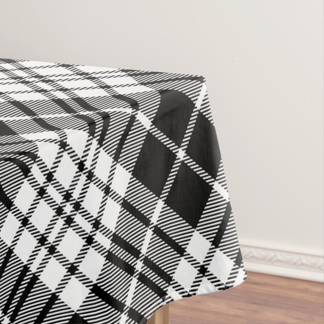 Toalha De Mesa Xadrez Preto E Branco (Posição Original)