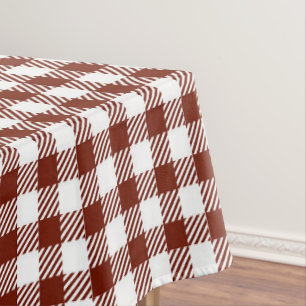 Toalha De Mesa Xadrez Russo Nutmeg Brown Gingham Buffalo