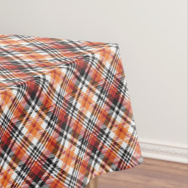 Toalha De Mesa Xadrez Tartan Laranja