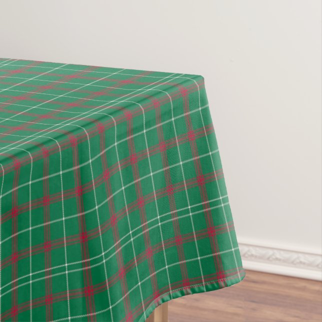 Toalha De Mesa Xadrez Vermelha Clássica Verde (Posição Original)