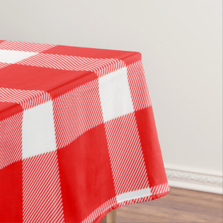 Toalha De Mesa Xadrez Vermelho Branco Búfalo Festa de Natal Cláss