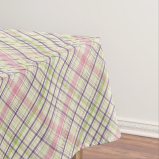 Toalha De Mesa Xadrez Violeta Roxo Verde Lima