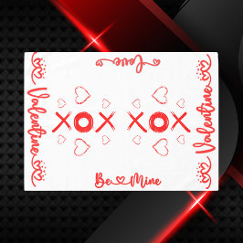 Toalha De Mesa XOXO dia de os namorados com Corações em Vermelho 