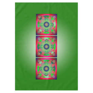 Toalha De Mesa YANTRA - roda do excelente - rosa verde