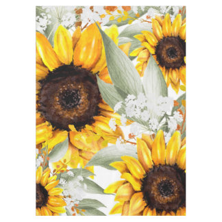 Toalha De Mesa Yellow Sunflower Floral Rustic Fall Flower