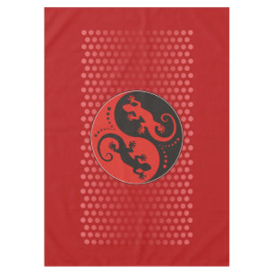 Toalha De Mesa YIN & YANG Geckos preto vermelho + sua ideia de fu