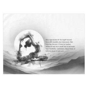 Toalha De Mesa Yoga Reiki Pigeon Pose Watercolor, Rei Pigeon Com