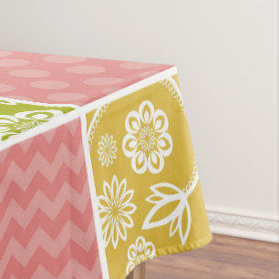 Toalha De Mesa Zigzag, Chevron, Bolinhas, Gingham, Patchwork