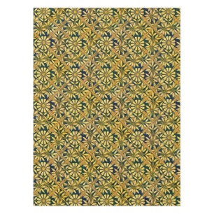 Toalha De Mesa Zinnia corajoso em uma treliça no amarelo da