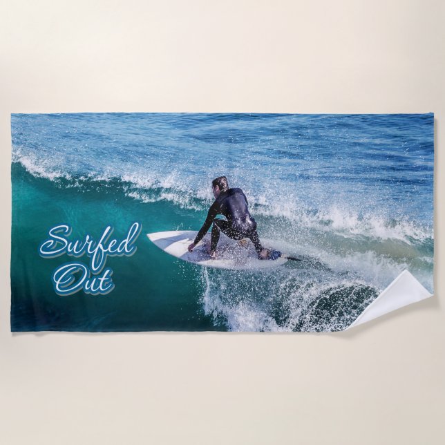 Toalha de praia 12 surfando (Frente)