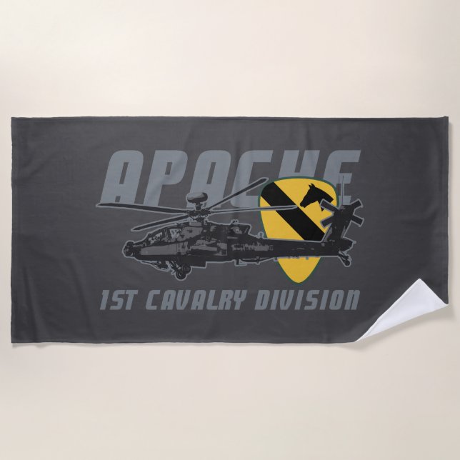 Toalha De Praia 1st Cavalry Division | Attack Helicopter (Frente)
