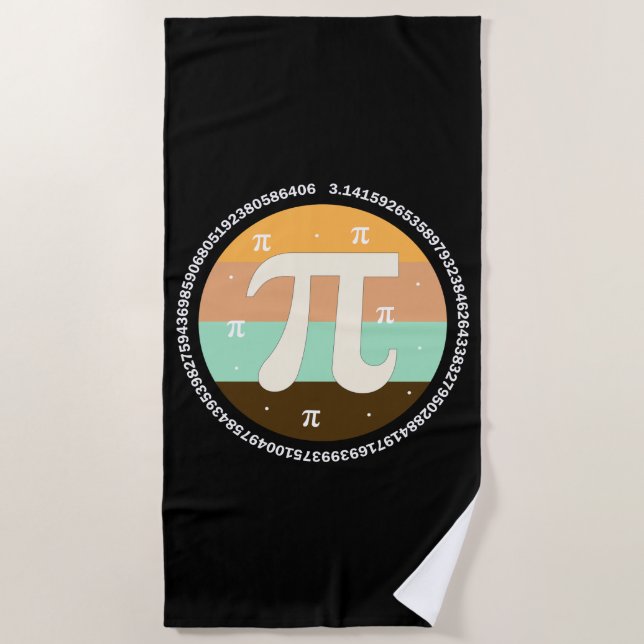 Toalha De Praia 3.14 National Pi Day Design  - Pi Day Gift Idea (Frente)
