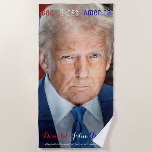 Toalha De Praia 45º e 47º Presidente dos EUA Donald Trump