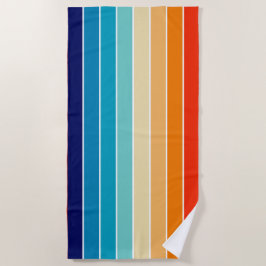 Toalha De Praia 70s Rainbow Stripes