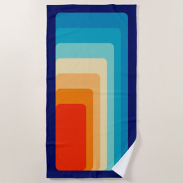 Toalha De Praia 70s Square Rainbow