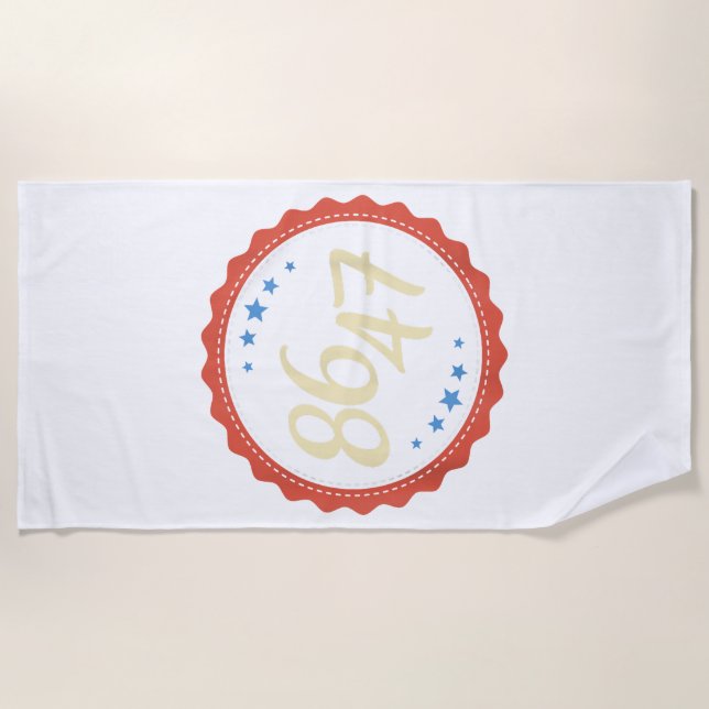 Toalha De Praia 86 47 Anti Trump Engraçado (Frente)