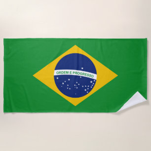 Toalha De Praia A bandeira de Brasil Bandeira faz Brasil