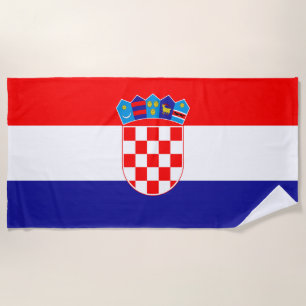 Toalha De Praia A bandeira nacional de Croatia Zastava Hrvatske