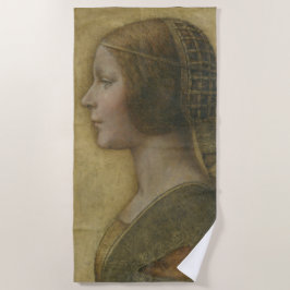 Toalha De Praia A bela princesa (por Leonardo da Vinci)