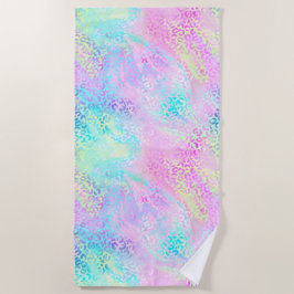 Toalha De Praia A Design 10 da Série Leopardo Iridescente