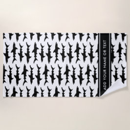 Toalha De Praia A escola dos tubarões adiciona seu próprio texto