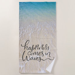 Toalha De Praia A felicidade vem na pia batismal do divertimento