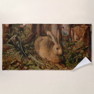 Toalha De Praia A Hare in the Forest (por Hans Hoffmann)