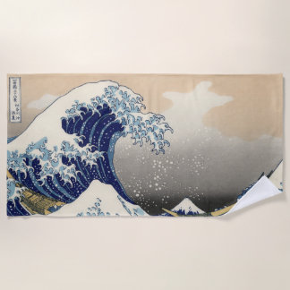 Toalha De Praia A onda do Excelente de Kanagawa Hokusai