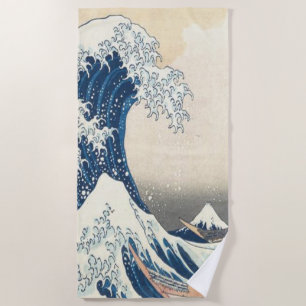 Toalha De Praia A onda do Excelente de Kanagawa Ukiyo-e Japonês
