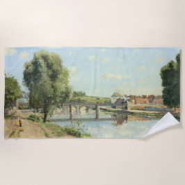 Toalha De Praia A Ponte Da Ferrovia Camille Pissarro  