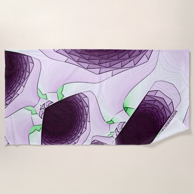 Toalha De Praia À sombra da cor Violet (Frente)