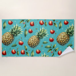 Toalha De Praia Abacaxi Cherry Bliss