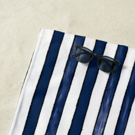 Toalha De Praia Abstrack Blue Stripes Sem Costura