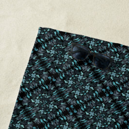 Toalha De Praia Abstract Aquatic Shaded Repeating Pattern Swirls