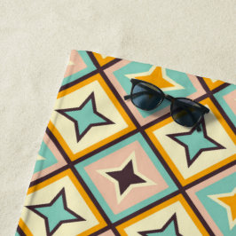 Toalha De Praia Abstract geometric pattern with diamond shapes
