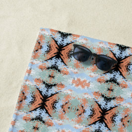 Toalha De Praia Abstract Split Ends Pattern And Soft Pastels