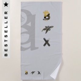 Toalha De Praia Abstrato da RICH Beach Towel Trend Home Decor Blac