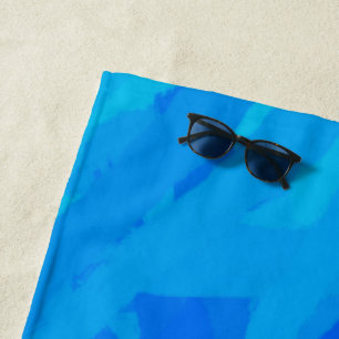 Toalha De Praia Abstrato de gradiente azul