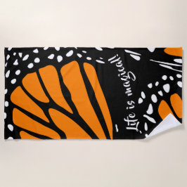 Toalha De Praia Abstrato Monarch Butterfly Wing - A vida é mágica!