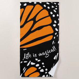 Toalha De Praia Abstrato Monarch Butterfly Wing - A vida é mágica!