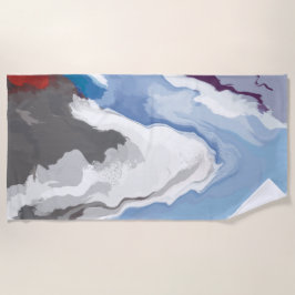 Toalha De Praia Abstrato Pastel Paint Mountain Edition