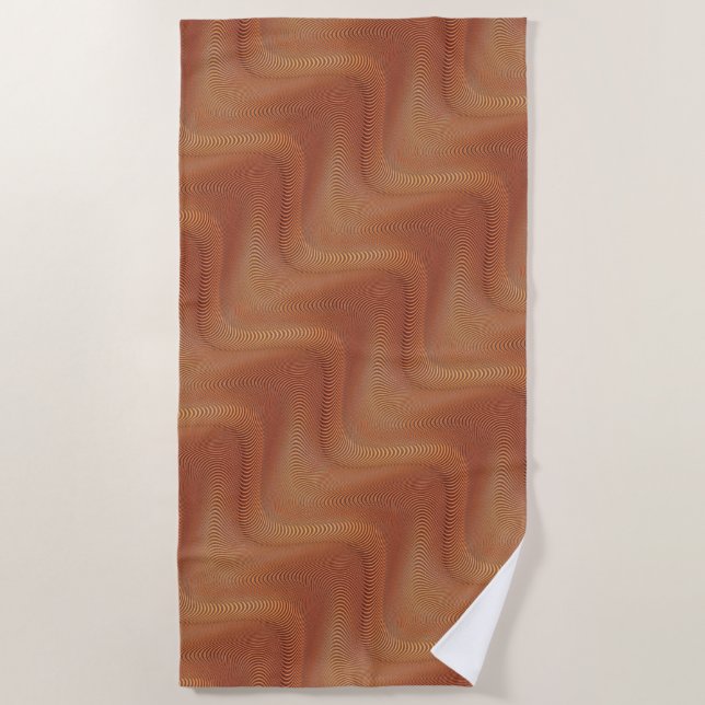 Toalha De Praia Abstrato Waves Art Beach Towel (Frente)