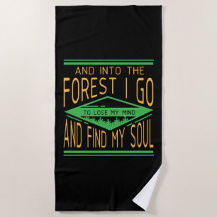 Toalha De Praia Acampamento - Na Floresta Eu Vou Engraçado Acampam